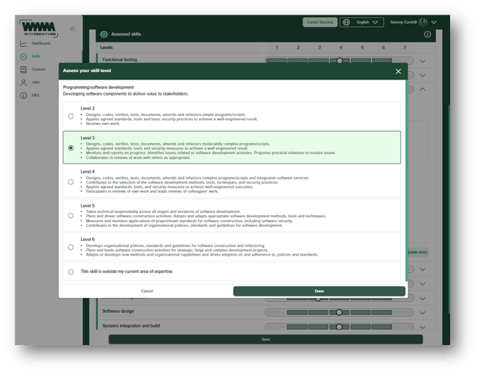 screenshot choose skill level